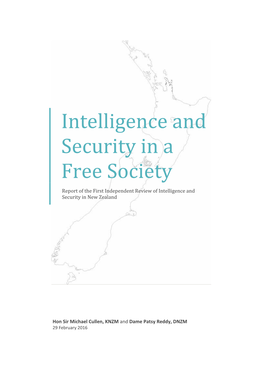 Intelligence and Security in a Free Society