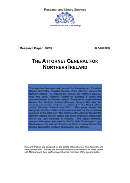 The Attorney General for Northern Ireland