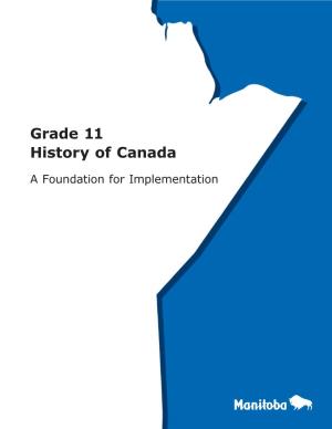 Grade 11 History of Canada