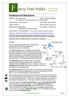 Hindhead and Blackdown