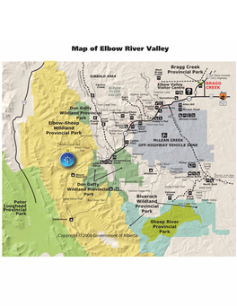 Map of Elbow River Valley