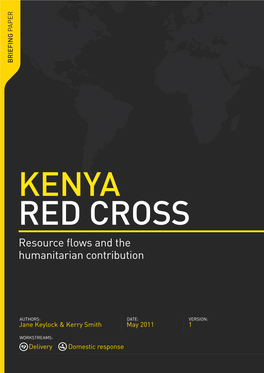 Resource Flows and the Humanitarian Contribution