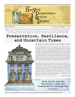 Preservation, Pestilence, and Uncertain Times