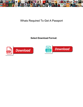 Whats Required to Get a Passport