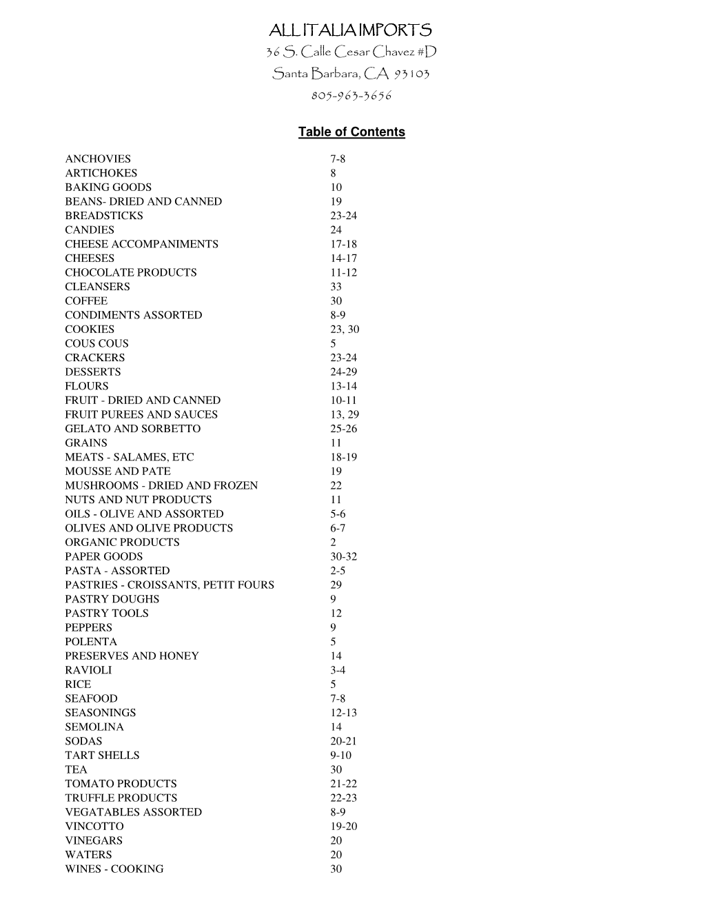 PRODUCT LIST 2014.Xlsx