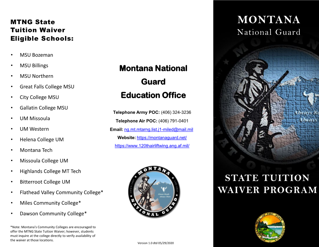 MTNG State Tuition Waiver Eligible Schools