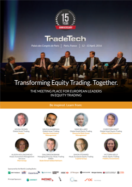 Transforming Equity Trading. Together