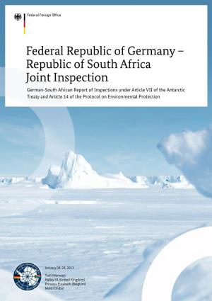 Republic of South Africa Joint Inspection