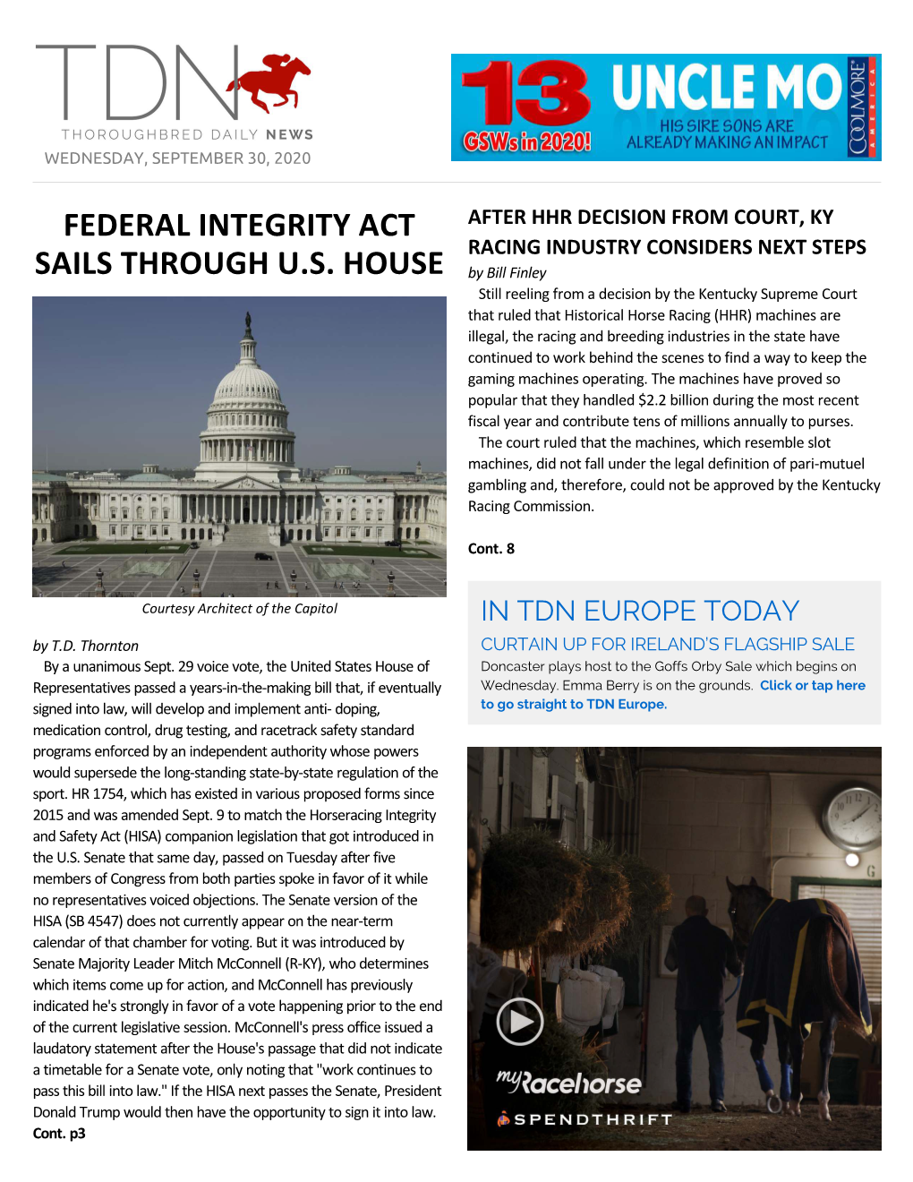 Federal Integrity Act Sails Through U.S. House