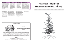 Historical Timeline of Haudenosaunee-U.S. History