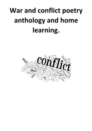 War and Conflict Poetry Anthology and Home Learning