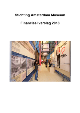 Stichting Amsterdam Museum Financieel Verslag 2018