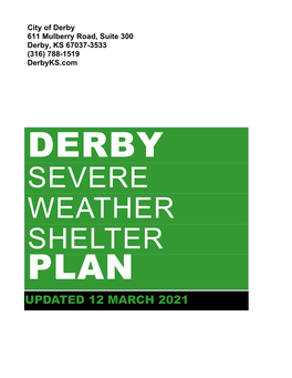Severe Weather Shelter Plan Updated 12 March 2021