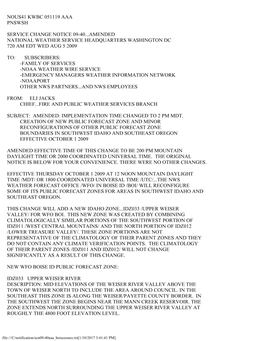 Nous41 Kwbc 051119 Aaa Pnswsh Service Change Notice 09-40...Amended National Weather Service Headquarters Washington Dc 720 Am E