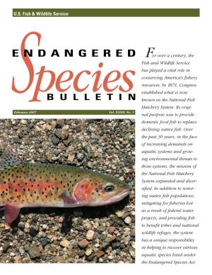 Endangered Species Bulletin Is Now an On-Line Publication