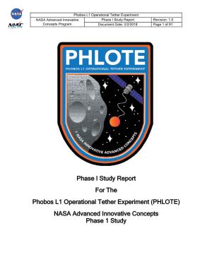 (PHLOTE) NASA Advanced Innovative Concepts Phase 1 Study