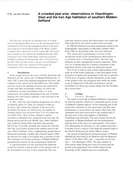 PW Van Den Broeke a Crowded Peat Area: Observations in Vlaardingen- West and the Iron Age Habitation of Southern Midden- Delfland