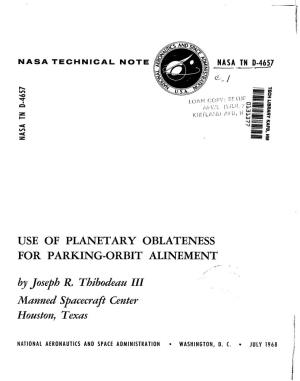 Use of Planetary Oblateness for Parking-Orbit Alinement