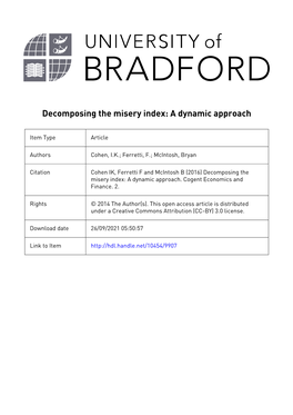 Decomposing the Misery Index: a Dynamic Approach