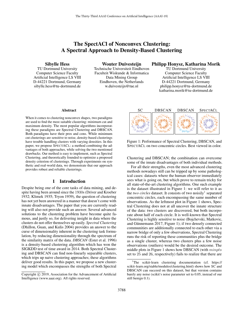 A Spectral Approach to Density-Based Clustering