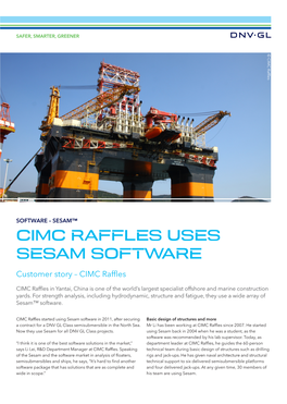 Cimc Raffles Uses Sesam Software