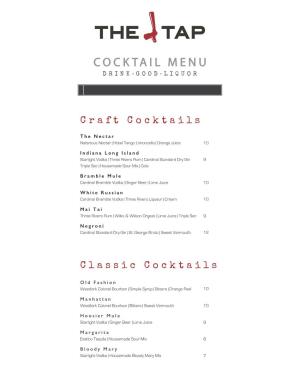 Cocktail Menu