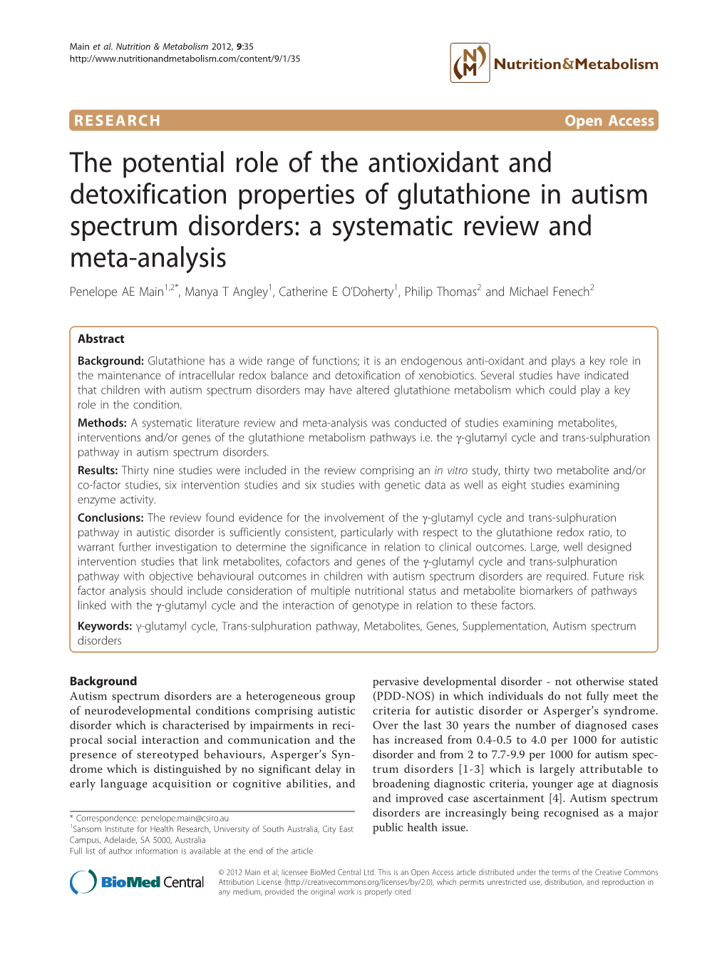 The Potential Role of the Antioxidant And