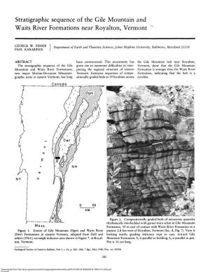 Stratigraphie Sequence of the Gile Mountain and Waits River Formations Near Royalton, Vermont
