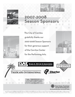 2007-2008 Season Sponsors
