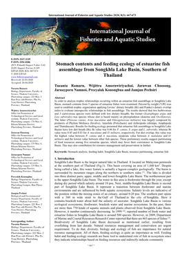 Stomach Contents and Feeding Ecology of Estuarine Fish Assemblage from Songkhla Lake Basin, Southern of Thailand