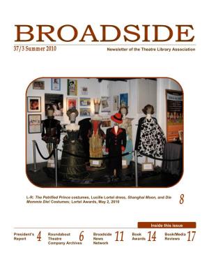 Newsletter of the Theatre Library Association Inside This Issue