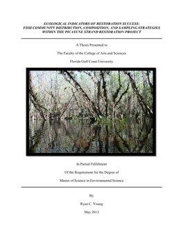 Ecological Indicators of Restoration Success: Fish Community Distribution, Composition, and Sampling Strategies Within the Picayune Strand Restoration Project