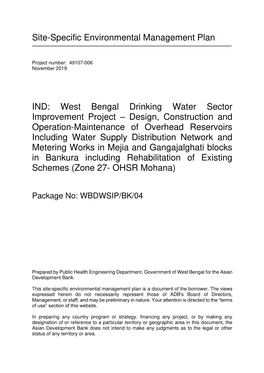 West Bengal Drinking Water Sector Improvement Project: Package