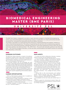 Biomedical Engineering Master (Bme Paris)