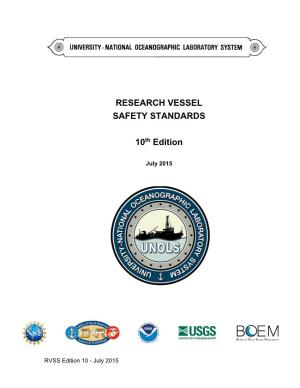 RESEARCH VESSEL SAFETY STANDARDS 10Th Edition