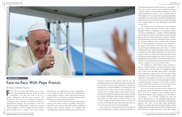 Face-To-Face with Pope Francis Spring 2015 61