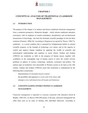 Chapter 3 Conceptual Analysis of Traditional
