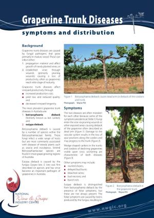 Grapevine Trunk Diseases Symptoms and Distribution