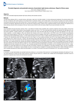 Prenatal Diagnosis and Postnatal Outcome of Persistent Right Ductus