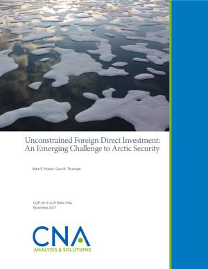 Unconstrained Foreign Direct Investment: an Emerging Challenge to Arctic Security