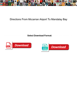 Directions from Mccarran Airport to Mandalay Bay