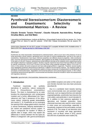 Pyrethroid Stereoisomerism: Diastereomeric and Enantiomeric Selectivity in Environmental Matrices – a Review