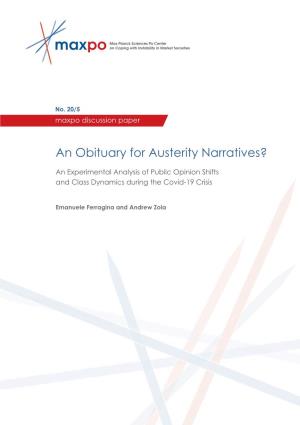 An Obituary for Austerity Narratives?