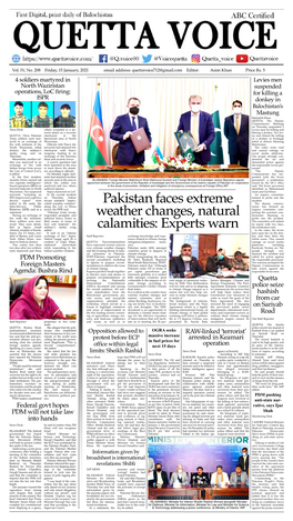 Pakistan Faces Extreme Weather Changes, Natural Calamities
