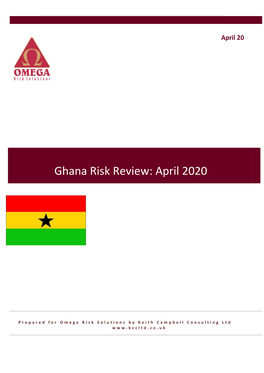 Ghana Risk Review: April 2020