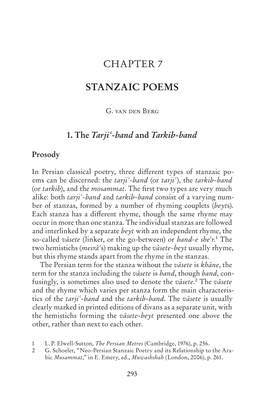 Stanzaic Poems
