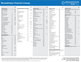 Broadstripe Channel Lineup