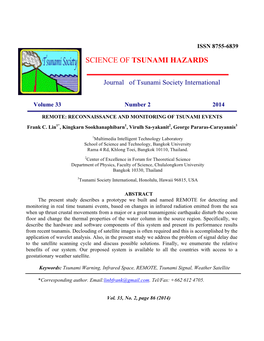 Science of Tsunami Hazards