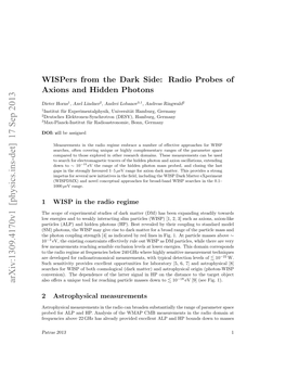 Wispers from the Dark Side: Radio Probes of Axions and Hidden Photons