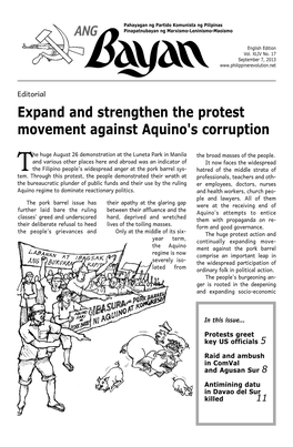 ANG Expand and Strengthen the Protest Movement Against Aquino's